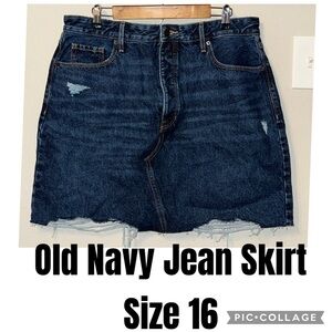 Old Navy Jean Skirt Size 16
